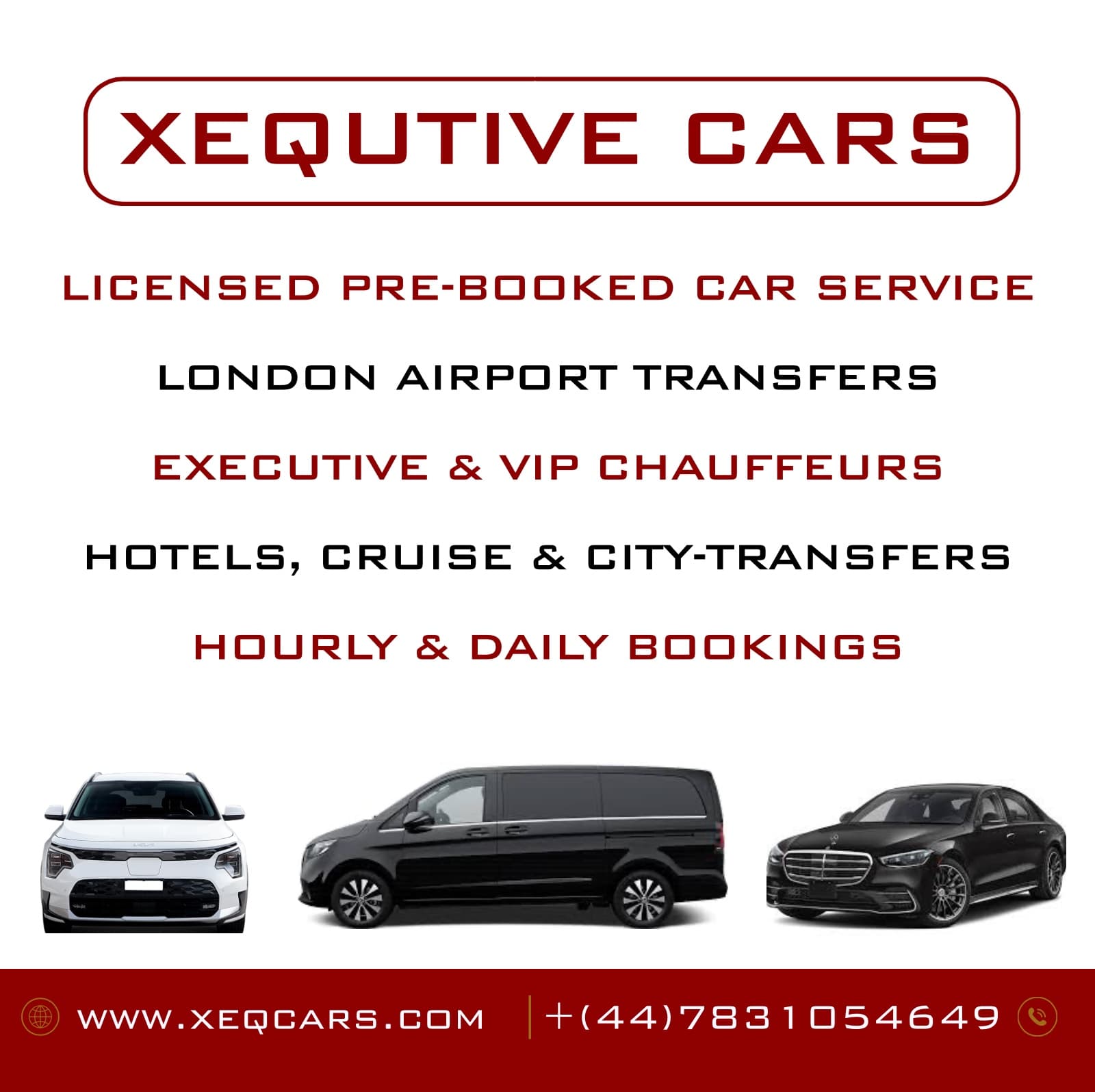 XEQUTIVE CARS - Licensed Pre-Booked Car & Chauffeuring Service